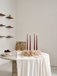 Ester & erik Svíčka Taper 32 cm – 44 Deep Wine Matt – set 2 ks, červená barva, vosk