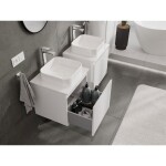 MEXEN/S - Orio koupelnová skříňka pod umyvadlo 50 cm s deskou, 1 šuplík, bílá lesk 91A10-05047-1-BFC00