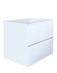 Koupelnová skříňka s krycí deskou SAT B-Way 59x50x45 cm bílá lesk BWAY260WDOAK BWAY260WDOAK