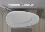 CERANO - Vana z litého mramoru Aura - volně stojící - bílá matná - 180x90x58 CER-VELA1050W