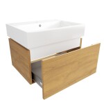 Koupelnová skříňka s umyvadlem SAT Feel 60x30x46 cm medový dub mat SATFEEL60DMU2 SATFEEL60DMU2