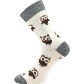 VOXX Ponožky dámské slabé z merino BUBO s ionty stříbra BÍLÉ 39-42 120428
