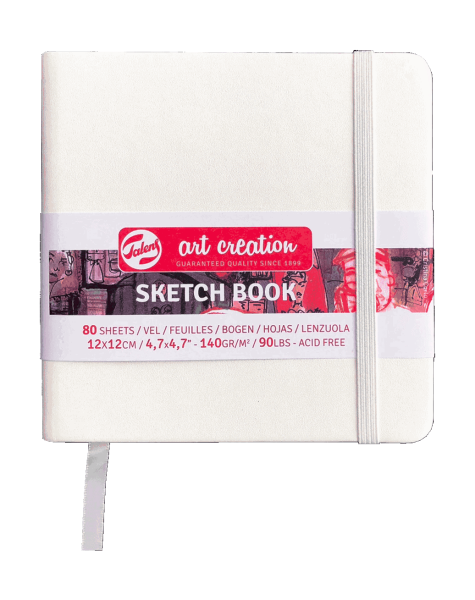 Talens Art Creation Sketch Book bílá tvrdá vazba 12x12 cm 80 listů