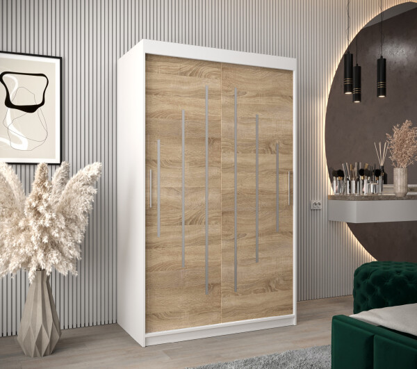 Šatní skříň Abi Y0 Barva korpusu: Bílá, Rozměry: 120 cm, Dveře: Dub sonoma