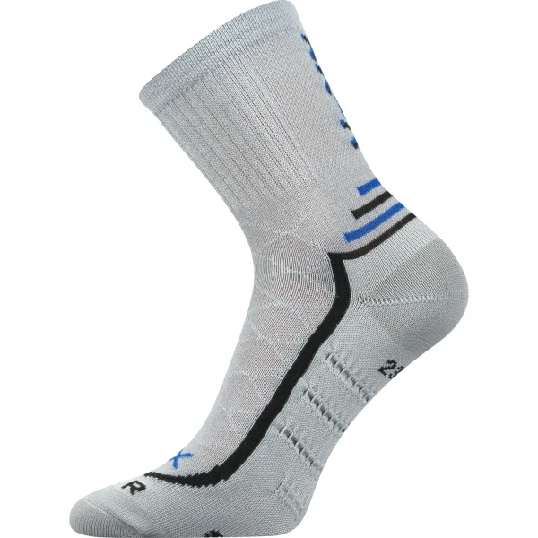 VOXX Ponožky sportovní anatomicky tvarované VERTIGO s masážním chodidlem SVĚTLE ŠEDÉ 43-46 110791