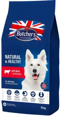 Butcher's Natural Healthy Adult 15 kg / Granule pro psy / hovězí / bez konzervantů / všechna plemena