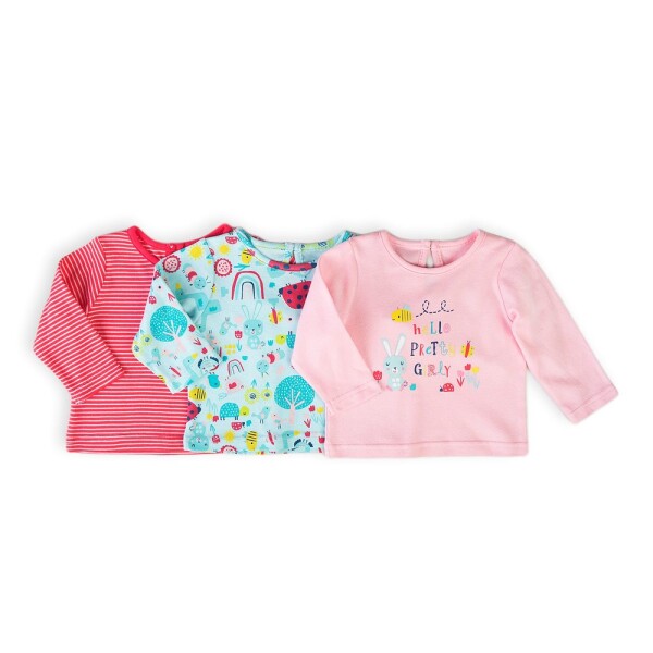 Tričko kojenecké s dlouhým rukávem 3pack, Minoti, Ladybug 4, holka - 68/74 | 6-9m
