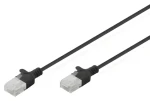 Digitus CAT 6 U-UTP Slim černá / Patch kabel / RJ-45 / 1,5 m / 250 MHz (DK-1618-015S-BL)