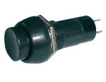 Přepínač tlačítko kul. OFF-(ON) 250V/1A černé