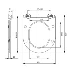 Mereo WC sedátko samozavírací SLIM CSS116