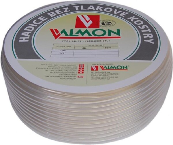 Hadice bez tlakové kostry pr. 5mm, 100m, průhledná, 2002, VALMON