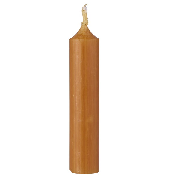 Ib Laursen Svíčka Caramel Rustic 11 cm, oranžová barva, vosk