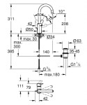 GROHE - QuickFix Start Umyvadlová baterie s výpustí, chrom 24203002