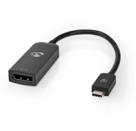 Nedis USB-C - DisplayPort černá / Adaptér / USB 3.2 Gen 1 / 8K 30Hz / 0,20 m (CCGB64353BK02)