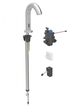 GEBERIT - Piave Termostatická elektronická umyvadlová baterie, síťové napájení, easy to clean, kartáčovaná nerez 116.187.SN.1