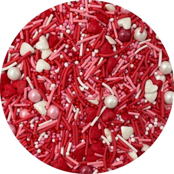 Dortisimo 4Cake Cukrové zdobení bílé, růžové a červené Flash of Love (50 g)