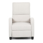 TV a relaxační křeslo, manuální polohování push back, potah manšestrová béžová látka