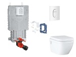 GROHE - Uniset Set předstěnové instalace, klozetu, sedátka SoftClose, tlačítka Arena Cosmopolitan a sady pro vhazování tablet, alpská bílá SANI15BB3124