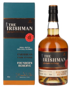The Irishman FOUNDER'S RESERVE Caribbean Cask Finish Whiskey 0,7L - Dárkové balení