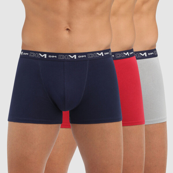 Pánské boxerky ks DIM COTTON STRETCH BOXER 3x DIM tmavě modrá