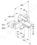 KLUDI - Zenta SL Vanová baterie, matná černá 486703965