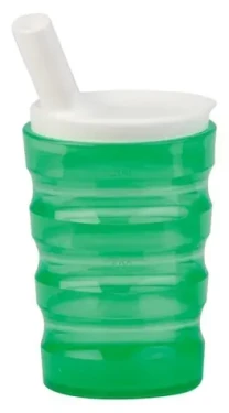 SU2 Hrnek pro seniory a hendikepované zelený / Hrnek / 200 ml / S víčkem / Polypropylen (21012)