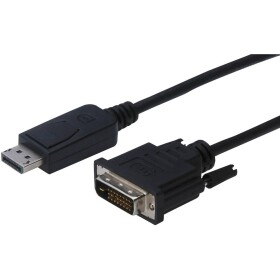 Digitus DisplayPort / DVI kabelový adaptér Konektor DisplayPort, DVI-D 24+1pol. Zástrčka 1.00 m černá AK-340301-010-S lze šroubovat Kabel DisplayPort