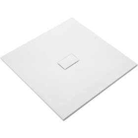 CERANO Sprchová vanička čtvercová FlexiCut - SMC/minerální kompozit - upravitelná - bílá matná - 100x100x3 cm