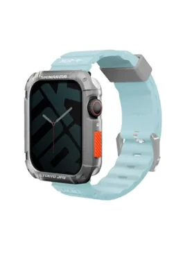 SKINARMA SHOKKU silikonový řemínek pro Apple Watch 45/44/42 mm světle modrá (8886461243406)