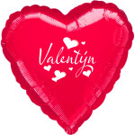 Valentýn balónek červený se srdíčky Valentýn balónek červený se srdíčky