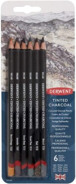 Derwent Tinted Charcoal sada 6 barev
