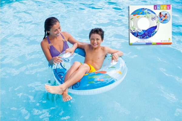 Kruh nafukovací s úchyty 97cm 2 barvy v krabici - Alltoys Intex