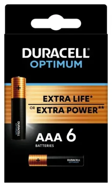 DURACELL - Optimum alkalická baterie mikrotužková AAA 6 ks (42392)