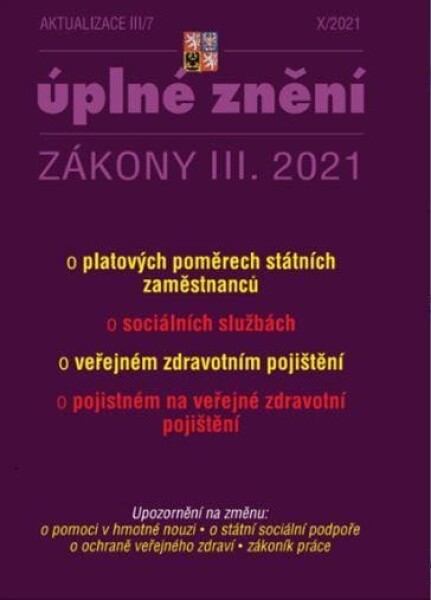 Aktualizace III/7 2021 – veřejné zdravotní pojištění