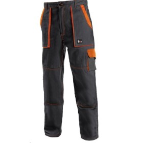 Montérkové kalhoty JOSEF LUXY CXS pánské pasové černo-oranžové, 182cm 66 černo-oranžové