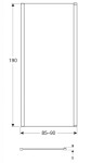 GEBERIT - GEO Sprchová stěna 90x190 cm, stříbrná/čiré sklo 560.127.00.2