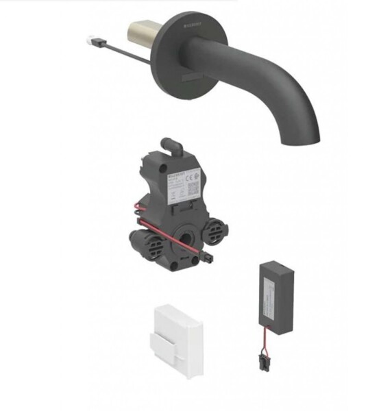 GEBERIT - Piave Elektronický umyvadlový ventil pod omítku, bateriové napájení, easy to clean, matná černá 116.284.14.1