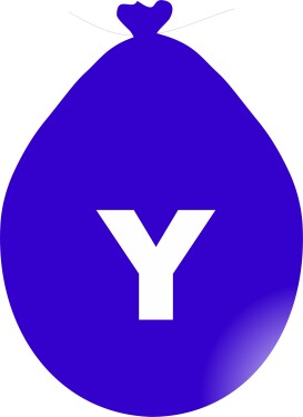 Balónek písmeno Y modré balonky.cz Balónek písmeno Y modré balonky.cz