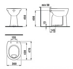 JIKA - Lyra plus Stojící WC, ploché splachování, bílá H8253870000001