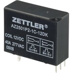 Zettler Electronics AZ2704-2A-12DTWF, AZ2704-2A-12DTWF relé do DPS, monostabilní, 1 cívka, 150 V/DC, 400 V/AC, 30 A, 1 k