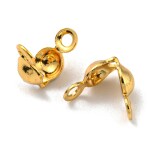 Bižuterní kalota - různá provedení - 8 x 4 mm - 10 ks Barva: Růžově zlatá