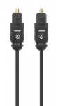 Manhattan Toslink černá / Optický audio kabel / M/M / 1 m / pozlacené konektory (356060)