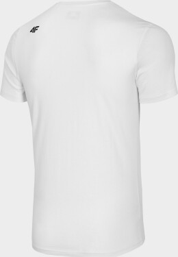 Pánské bavlněné tričko 4F TSM302 Bílé Bílá