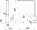 NOVASERVIS - Dřezová baterie EDGE granit-písek 36713,GRS