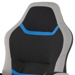 Herní židle, houpací mechanismus, černá látka, KA-L611 BLUE