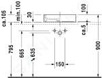 DURAVIT - Starck 1 Umyvadlová mísa 470x470 mm, bez přepadu, bez otvoru pro baterii, WonderGliss, bílá 03874700281