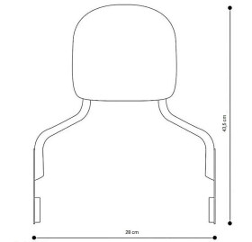Harley-Davidson Road King (Flhr) 97-08 opěrka spolujezdce s nosičem