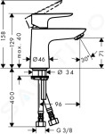 HANSGROHE - Talis E Umyvadlová baterie, chrom 71702000