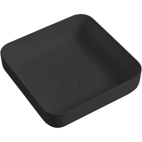 CERANO - Umyvadlo z litého mramoru Viva - na desku - černá matná - 40x40 CER-WB01B