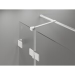 MEXEN/S - Lunar T sprchový kout dveře křídlové levá 130 x 80 cm, transparent, bílá 834T-130-080-20-00-L